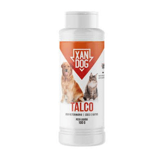 Xandog talco antipulgas e antisseptico 100g