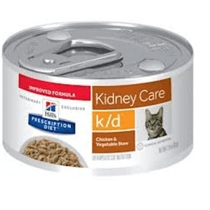 K/D lata para Gatos - Cuidado Renal - Frango & Vegerais 0.082kg