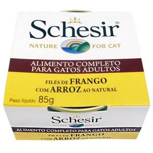 Schesir Nat Cat Frango C/ Arroz Nat 85G - Lata